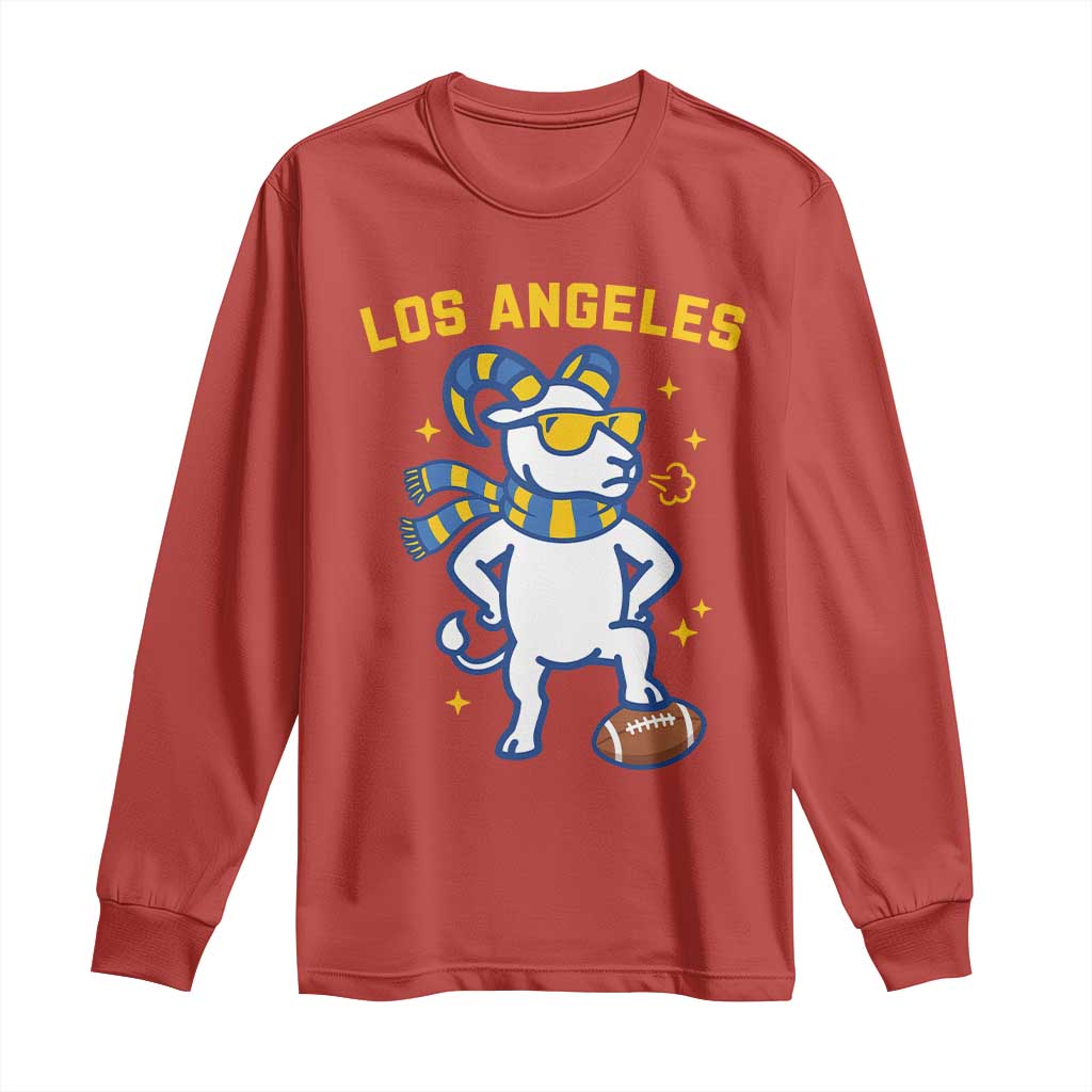 Cool Ram Football Fan Long Sleeve Shirt Royal Blue And Gold Pride