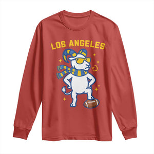 Cool Ram Football Fan Long Sleeve Shirt Royal Blue And Gold Pride
