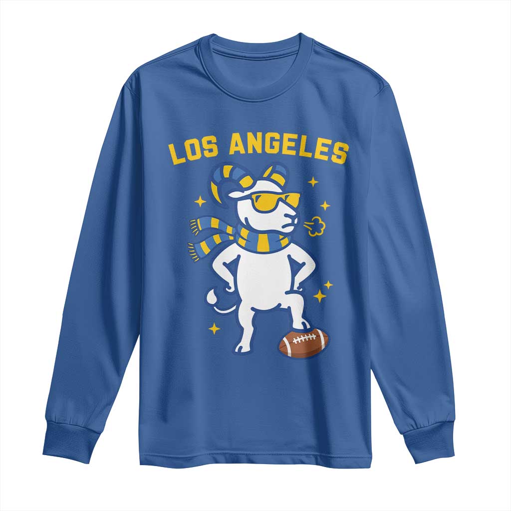 Cool Ram Football Fan Long Sleeve Shirt Royal Blue And Gold Pride TS12 Royal Blue Print Your Wear