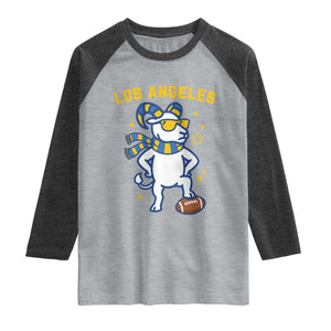 Cool Ram Football Fan Raglan Shirt Royal Blue And Gold Pride