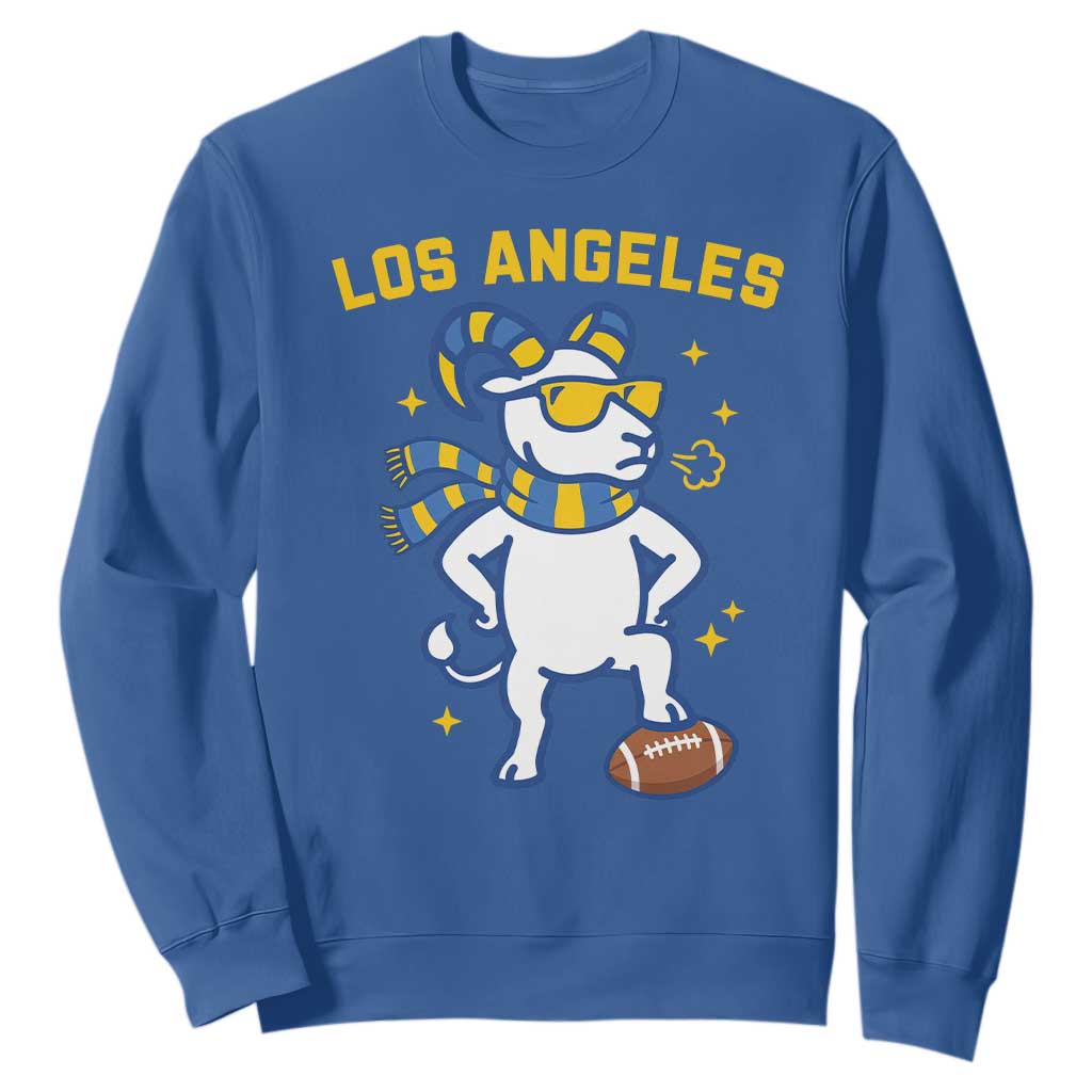 Cool Ram Football Fan Sweatshirt Royal Blue And Gold Pride TS12 Royal Blue Print Your Wear