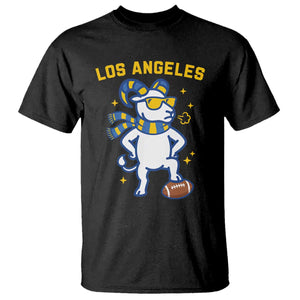 Cool Ram Football Fan T Shirt Royal Blue And Gold Pride