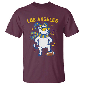 Cool Ram Football Fan T Shirt Royal Blue And Gold Pride