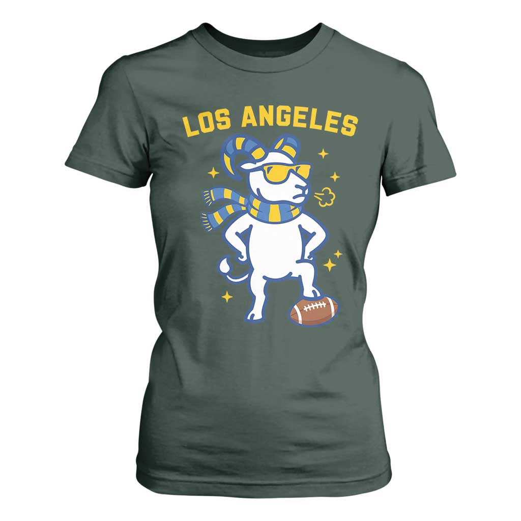 Cool Ram Football Fan T Shirt For Women Royal Blue And Gold Pride