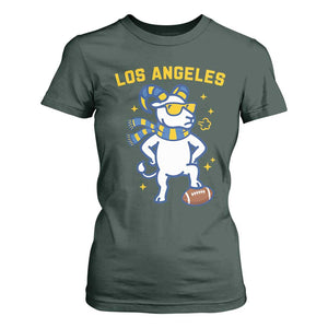 Cool Ram Football Fan T Shirt For Women Royal Blue And Gold Pride
