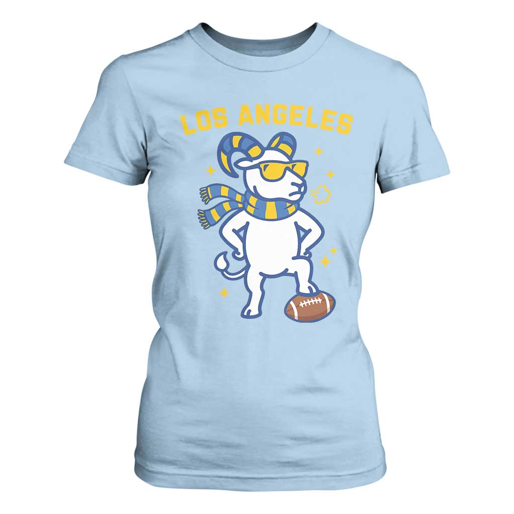 Cool Ram Football Fan T Shirt For Women Royal Blue And Gold Pride
