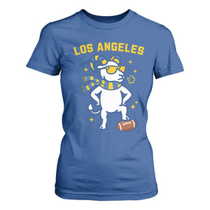 Cool Ram Football Fan T Shirt For Women Royal Blue And Gold Pride