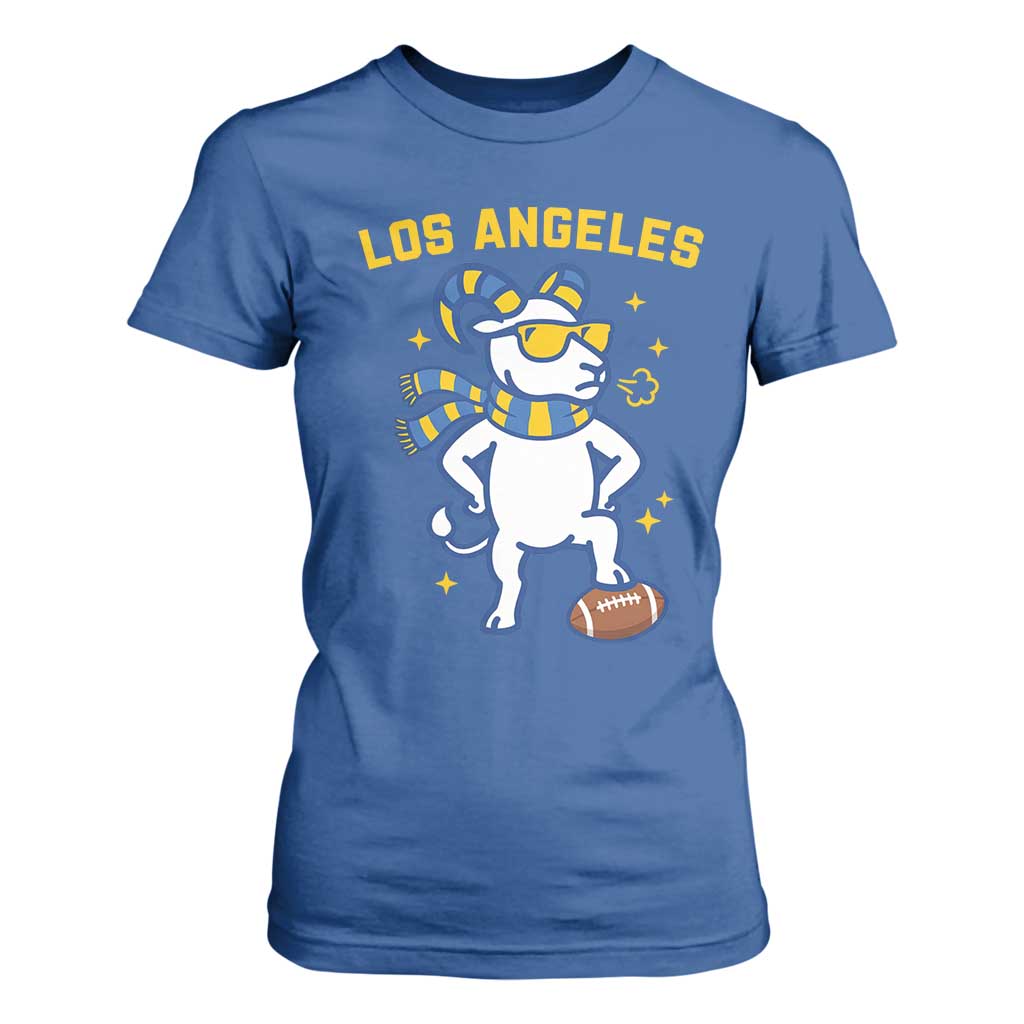 Cool Ram Football Fan T Shirt For Women Royal Blue And Gold Pride TS12 Royal Blue Print Your Wear