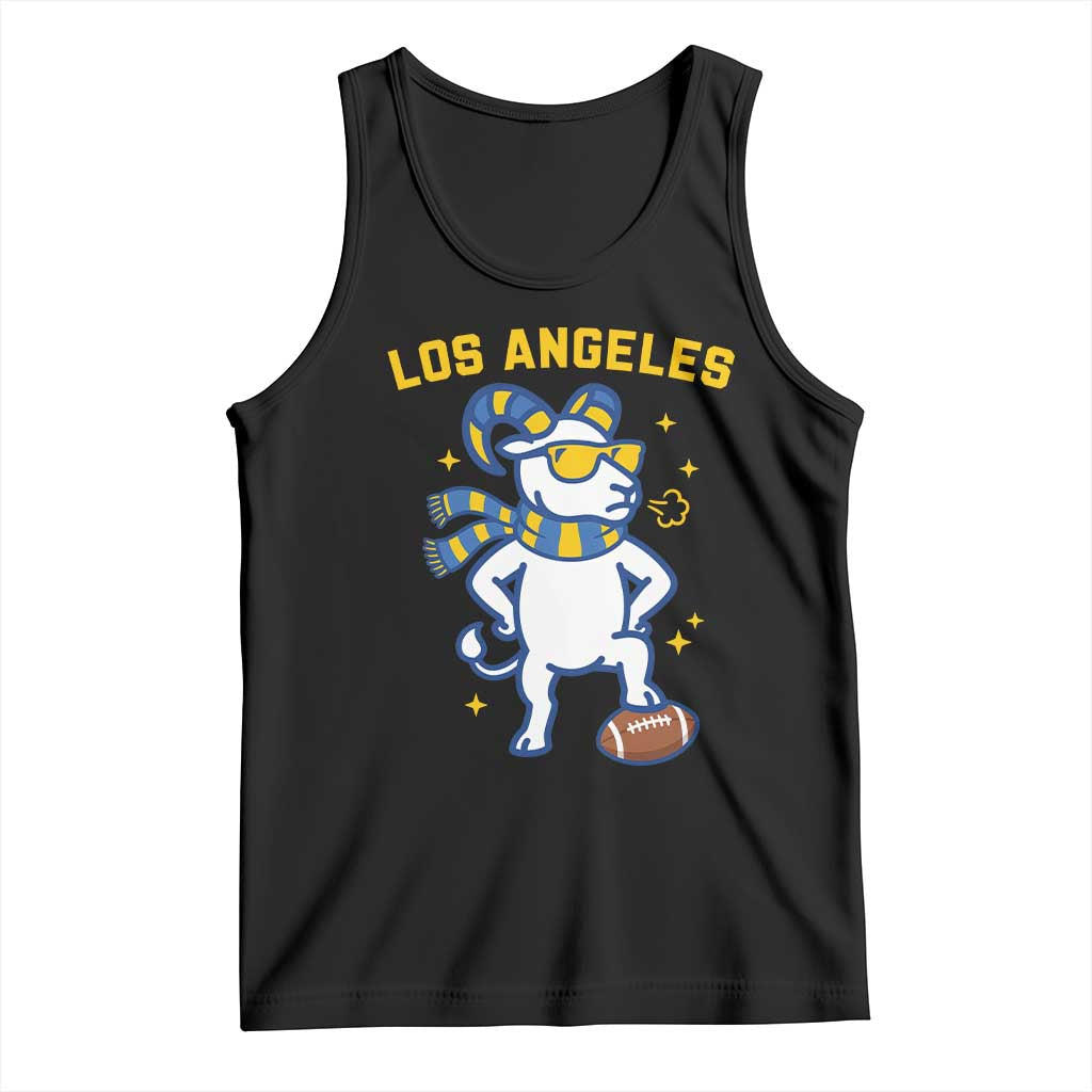 Cool Ram Football Fan Tank Top Royal Blue And Gold Pride TS12 Black Print Your Wear