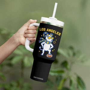 Cool Ram Football Fan Tumbler With Handle Royal Blue And Gold Pride