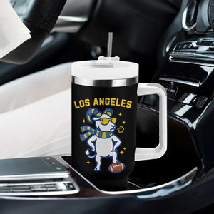 Cool Ram Football Fan Tumbler With Handle Royal Blue And Gold Pride