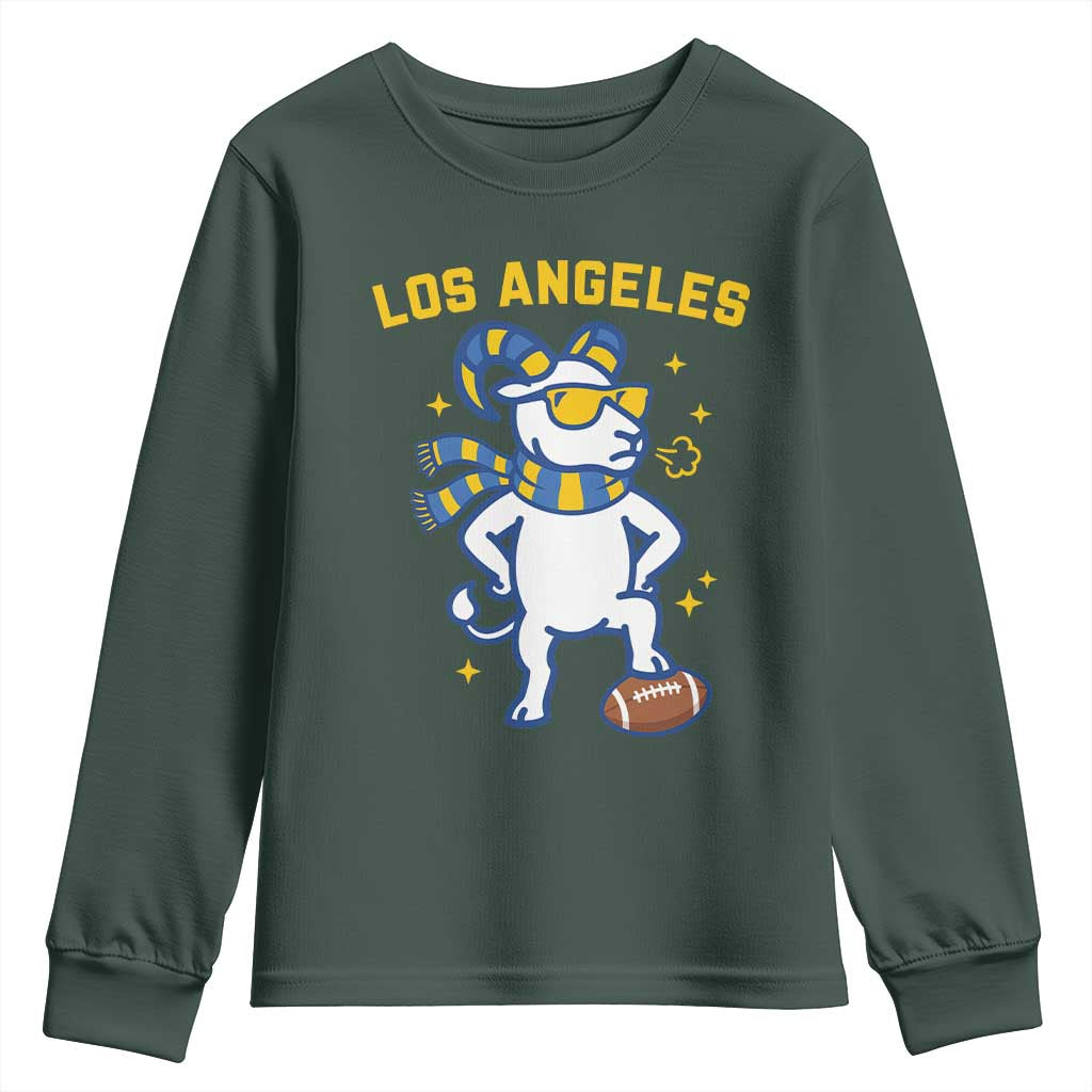 Cool Ram Football Fan Youth Sweatshirt Royal Blue And Gold Pride