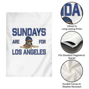 Sundays Are For Los Angeles Garden Flag Skeleton Game Day Sports Fan
