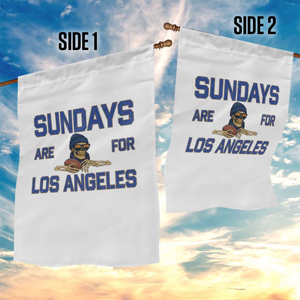 Sundays Are For Los Angeles Garden Flag Skeleton Game Day Sports Fan