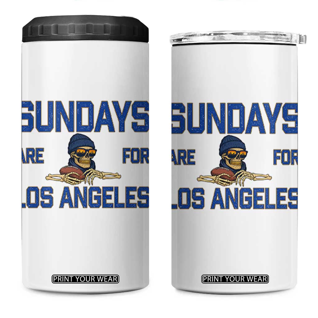 Sundays Are For Los Angeles 4 in 1 Can Cooler Tumbler Skeleton Game Day Sports Fan TS12 One Size: 16 oz White Print Your Wear