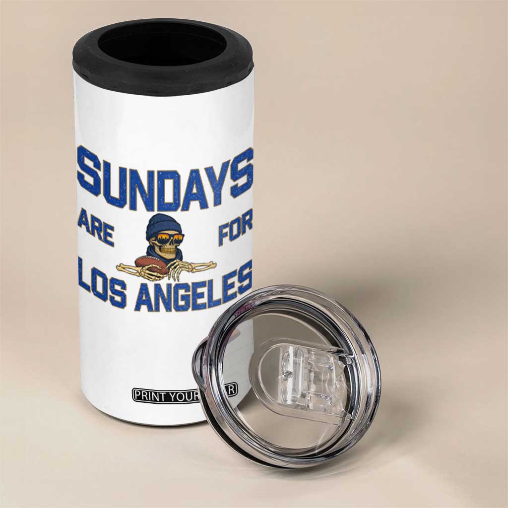 Sundays Are For Los Angeles 4 in 1 Can Cooler Tumbler Skeleton Game Day Sports Fan