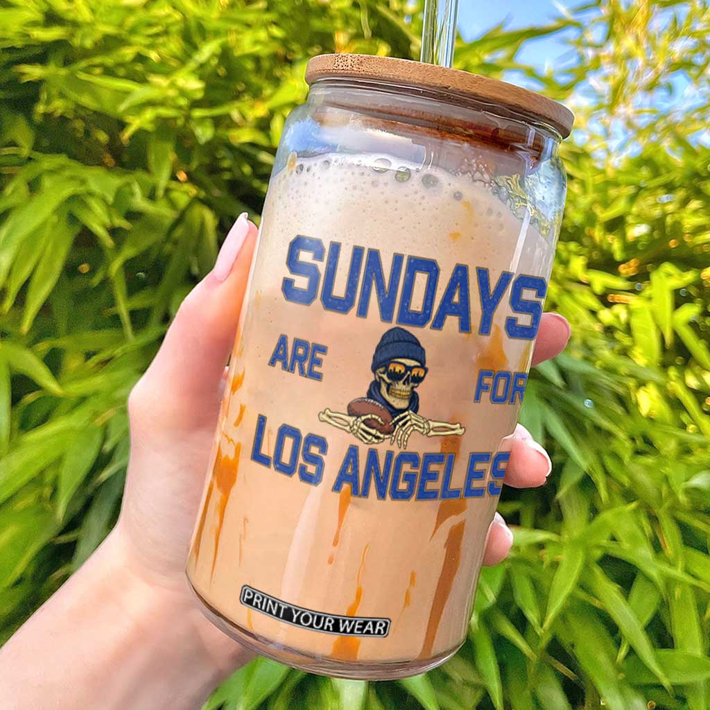 Sundays Are For Los Angeles Glass Can Skeleton Game Day Sports Fan TS12 White Print Your Wear