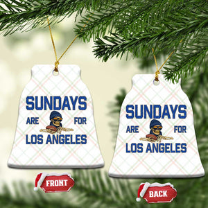 Sundays Are For Los Angeles Ceramic Ornament Skeleton Game Day Sports Fan
