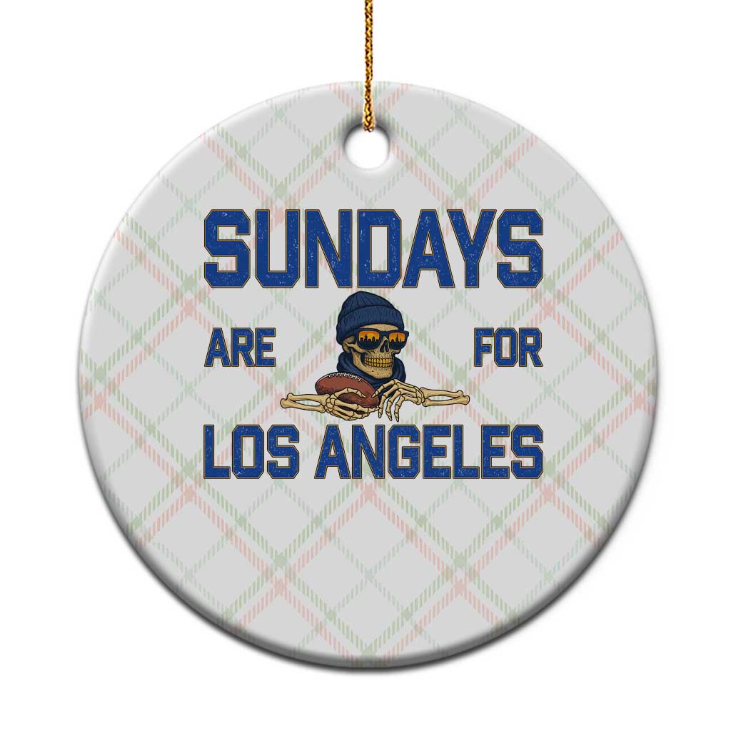 Sundays Are For Los Angeles Ceramic Ornament Skeleton Game Day Sports Fan