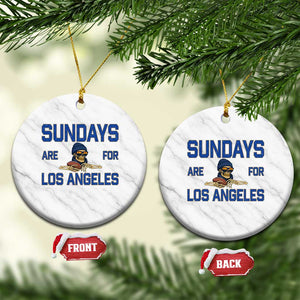Sundays Are For Los Angeles Ceramic Ornament Skeleton Game Day Sports Fan