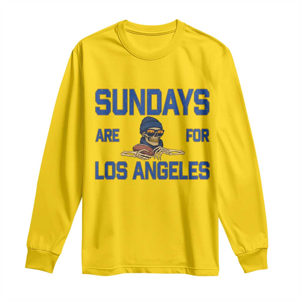 Sundays Are For Los Angeles Long Sleeve Shirt Skeleton Game Day Sports Fan