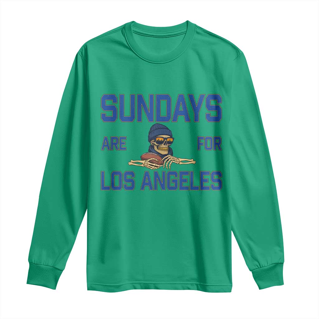 Sundays Are For Los Angeles Long Sleeve Shirt Skeleton Game Day Sports Fan