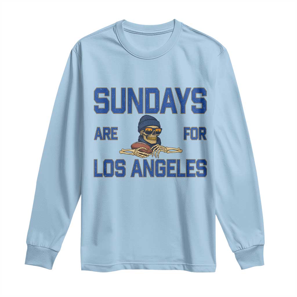 Sundays Are For Los Angeles Long Sleeve Shirt Skeleton Game Day Sports Fan