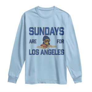 Sundays Are For Los Angeles Long Sleeve Shirt Skeleton Game Day Sports Fan