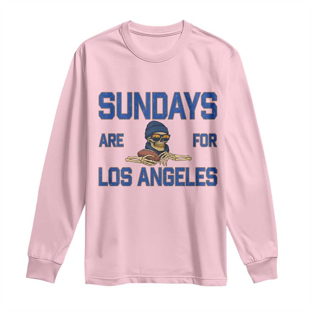 Sundays Are For Los Angeles Long Sleeve Shirt Skeleton Game Day Sports Fan