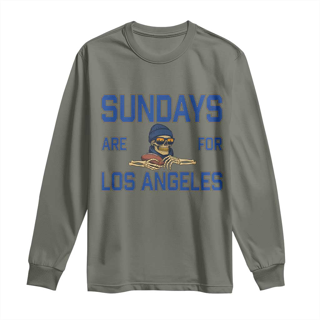 Sundays Are For Los Angeles Long Sleeve Shirt Skeleton Game Day Sports Fan