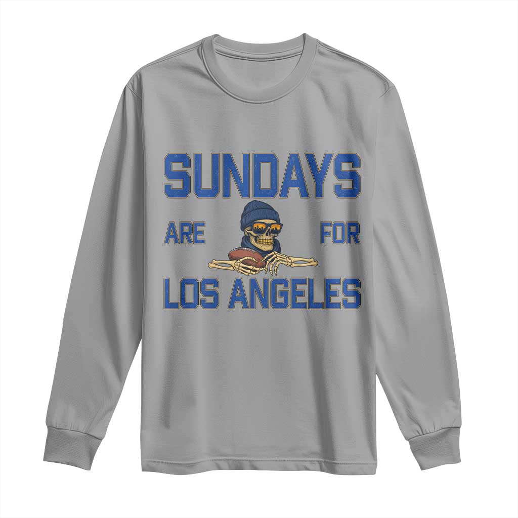 Sundays Are For Los Angeles Long Sleeve Shirt Skeleton Game Day Sports Fan