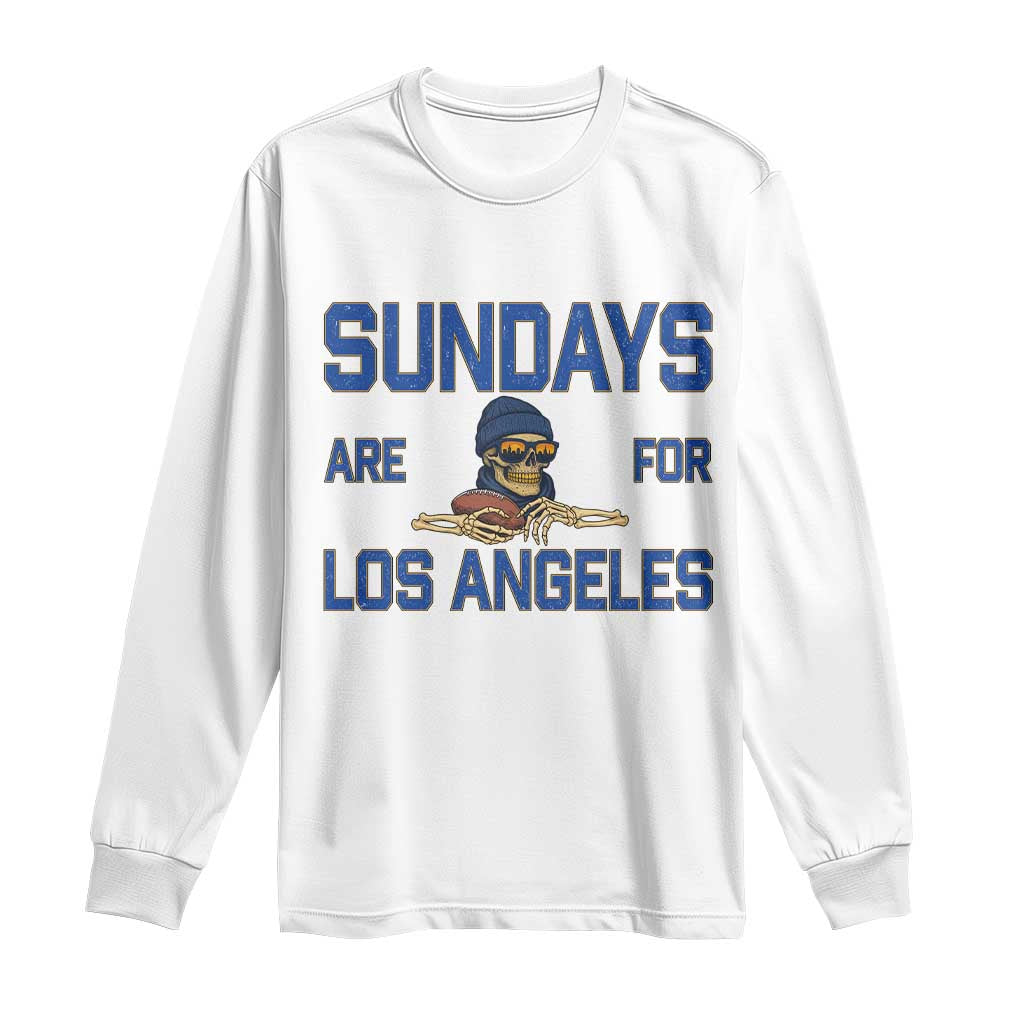 Sundays Are For Los Angeles Long Sleeve Shirt Skeleton Game Day Sports Fan