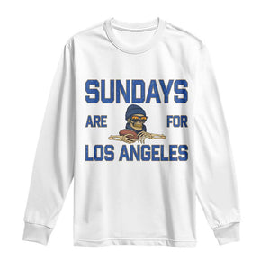 Sundays Are For Los Angeles Long Sleeve Shirt Skeleton Game Day Sports Fan
