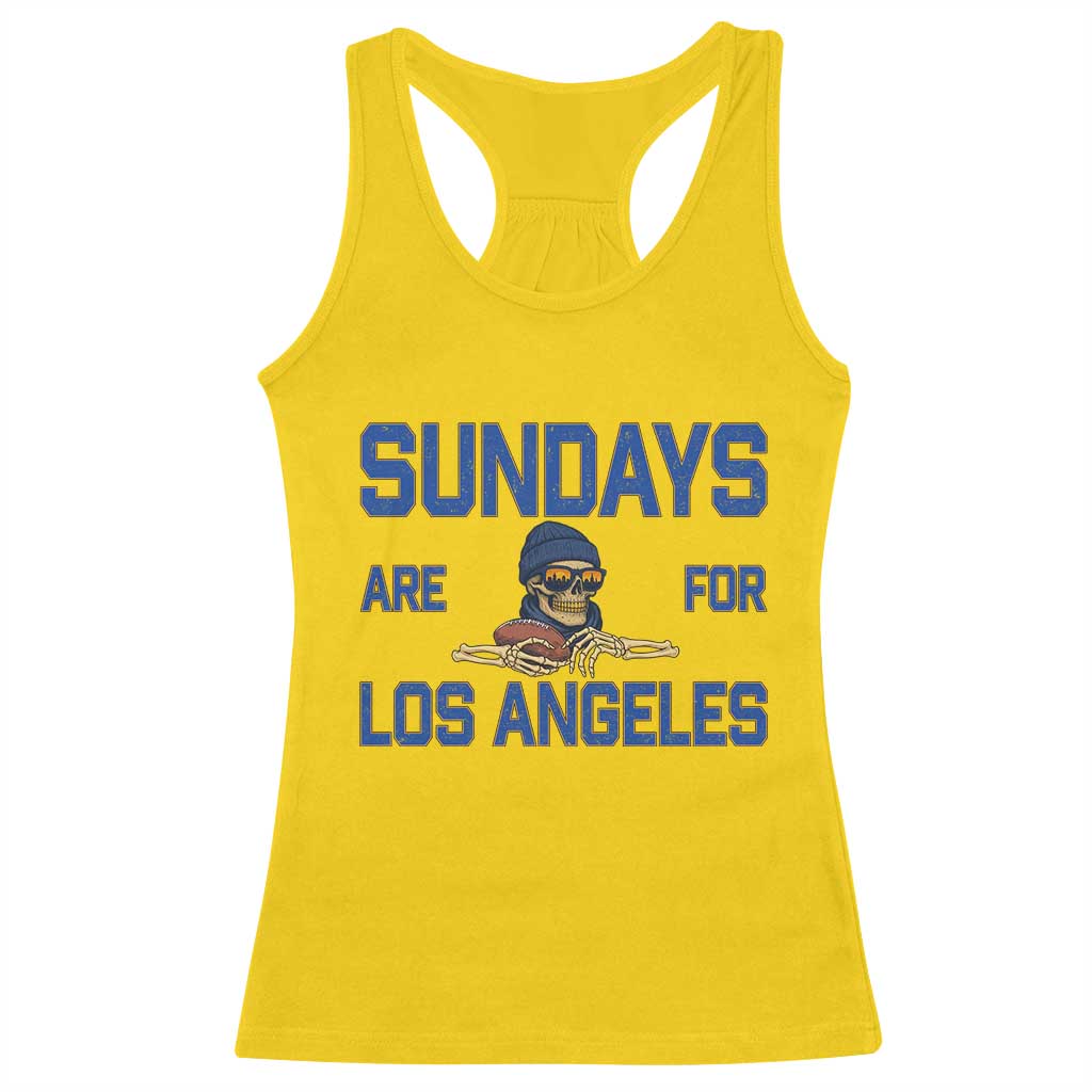 Sundays Are For Los Angeles Racerback Tank Top Skeleton Game Day Sports Fan