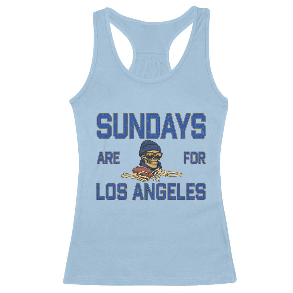 Sundays Are For Los Angeles Racerback Tank Top Skeleton Game Day Sports Fan