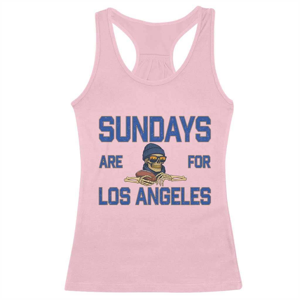 Sundays Are For Los Angeles Racerback Tank Top Skeleton Game Day Sports Fan