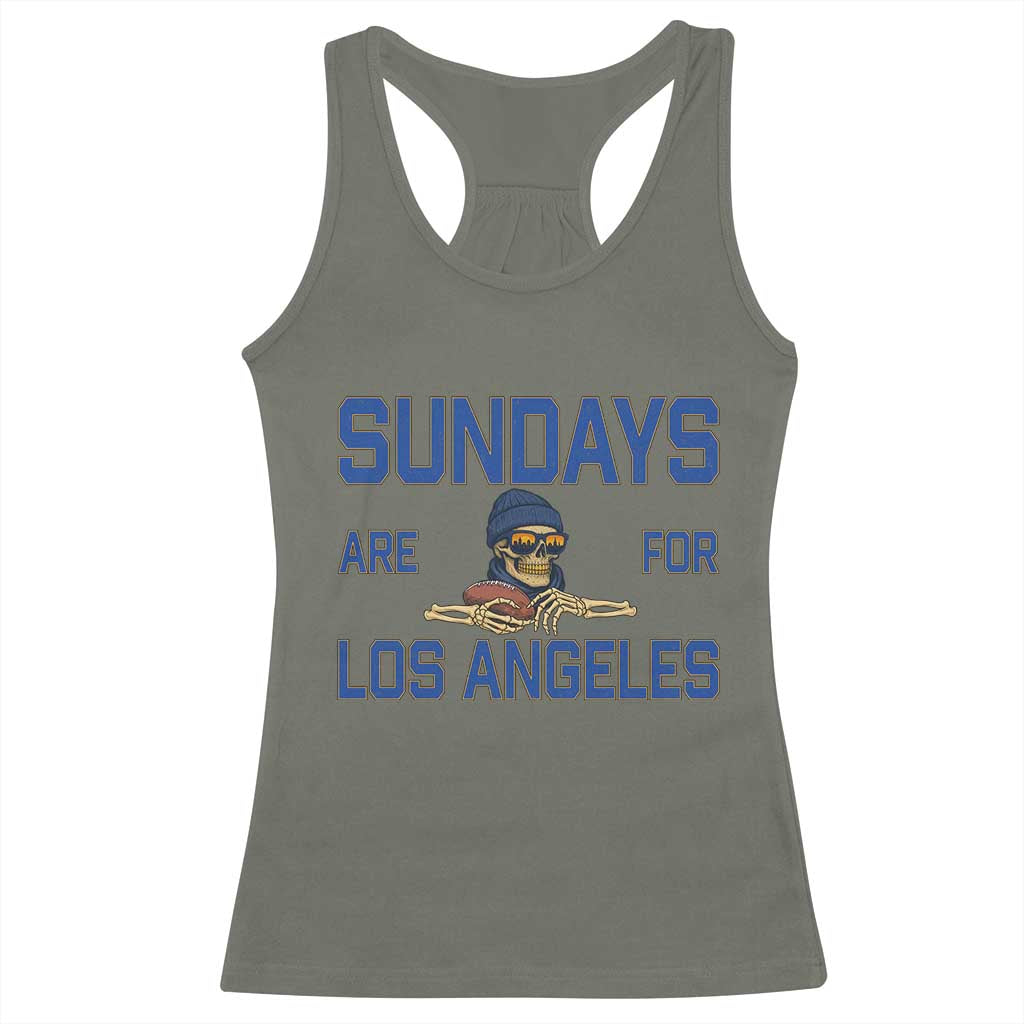 Sundays Are For Los Angeles Racerback Tank Top Skeleton Game Day Sports Fan