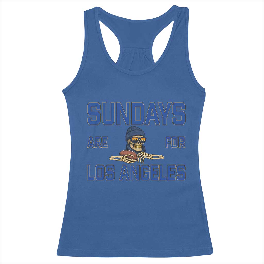Sundays Are For Los Angeles Racerback Tank Top Skeleton Game Day Sports Fan TS12 Royal Blue Print Your Wear