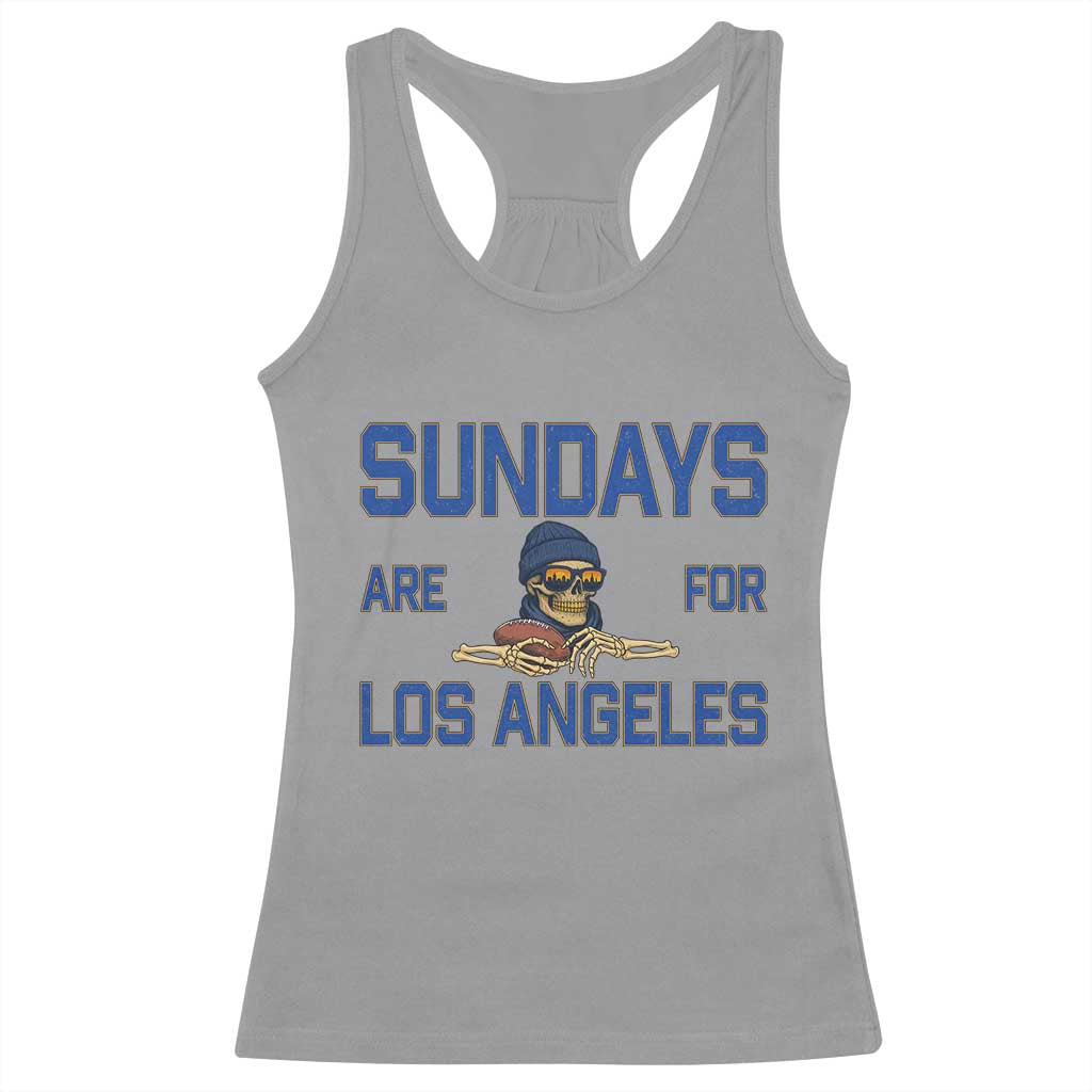 Sundays Are For Los Angeles Racerback Tank Top Skeleton Game Day Sports Fan