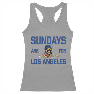 Sundays Are For Los Angeles Racerback Tank Top Skeleton Game Day Sports Fan