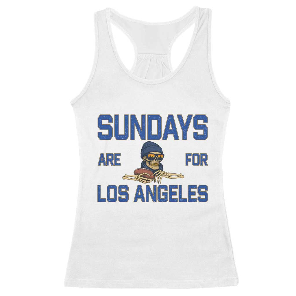 Sundays Are For Los Angeles Racerback Tank Top Skeleton Game Day Sports Fan