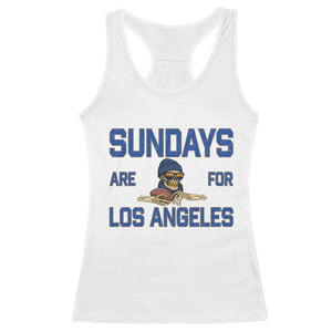 Sundays Are For Los Angeles Racerback Tank Top Skeleton Game Day Sports Fan