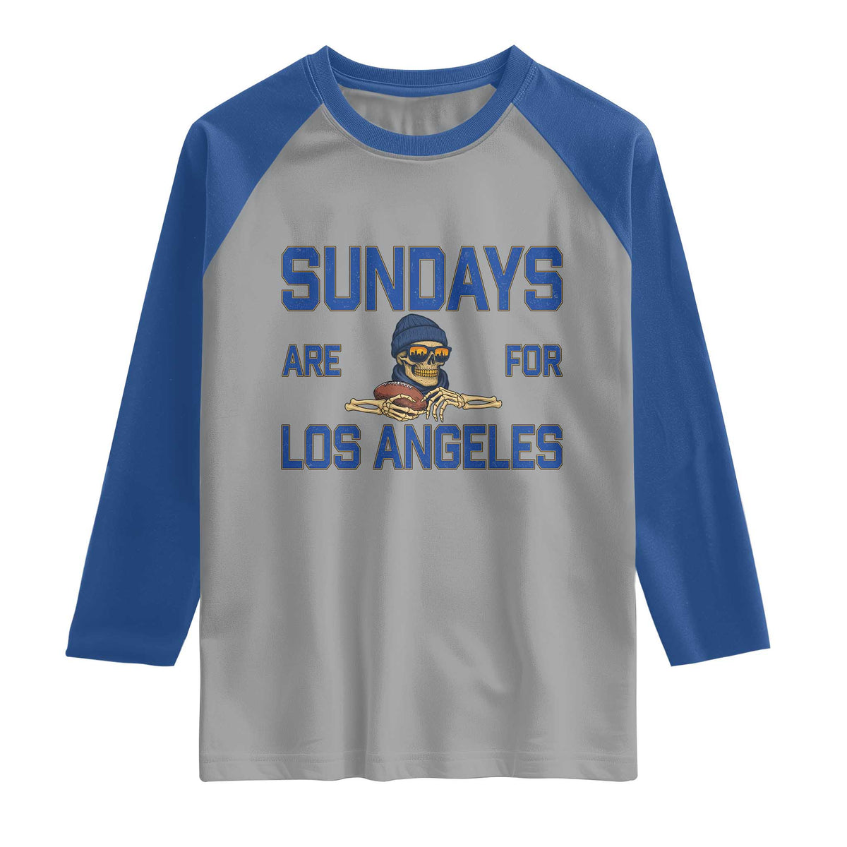 Sundays Are For Los Angeles Raglan Shirt Skeleton Game Day Sports Fan