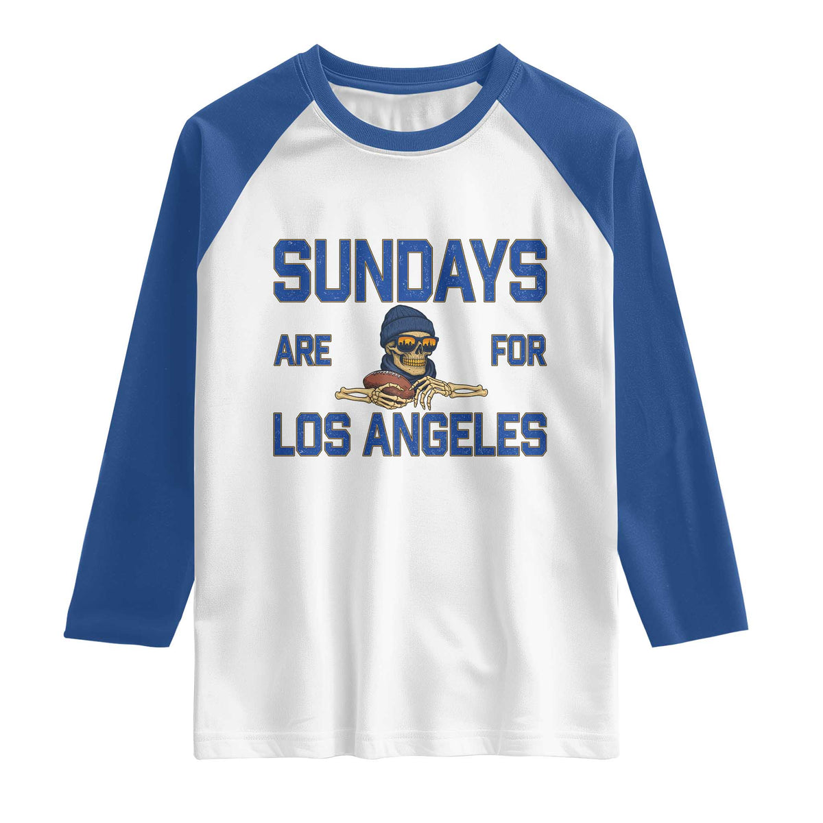 Sundays Are For Los Angeles Raglan Shirt Skeleton Game Day Sports Fan
