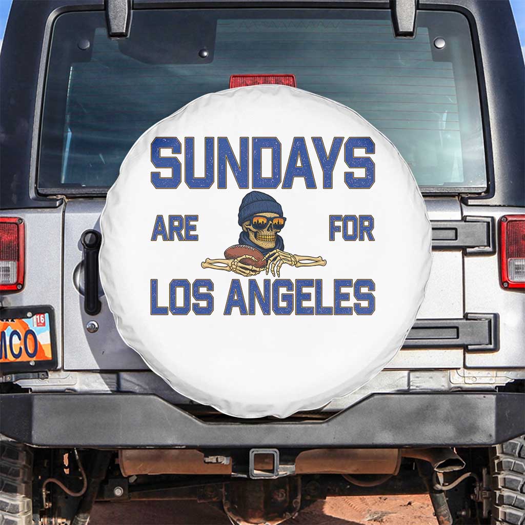Sundays Are For Los Angeles Spare Tire Cover Skeleton Game Day Sports Fan TS12 No hole White Print Your Wear