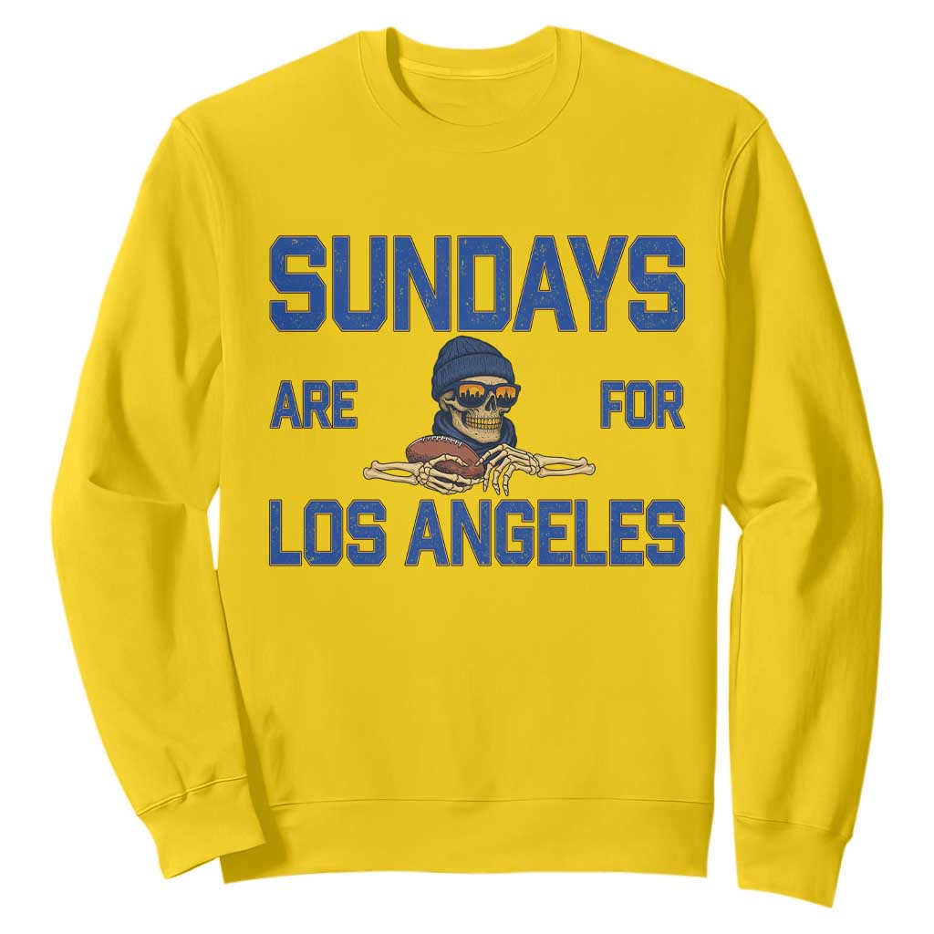 Sundays Are For Los Angeles Sweatshirt Skeleton Game Day Sports Fan