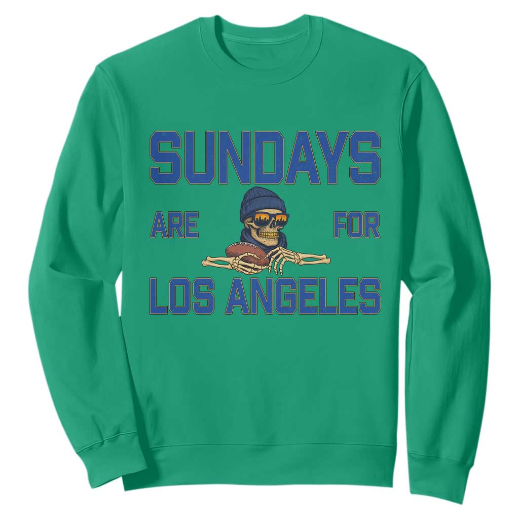 Sundays Are For Los Angeles Sweatshirt Skeleton Game Day Sports Fan