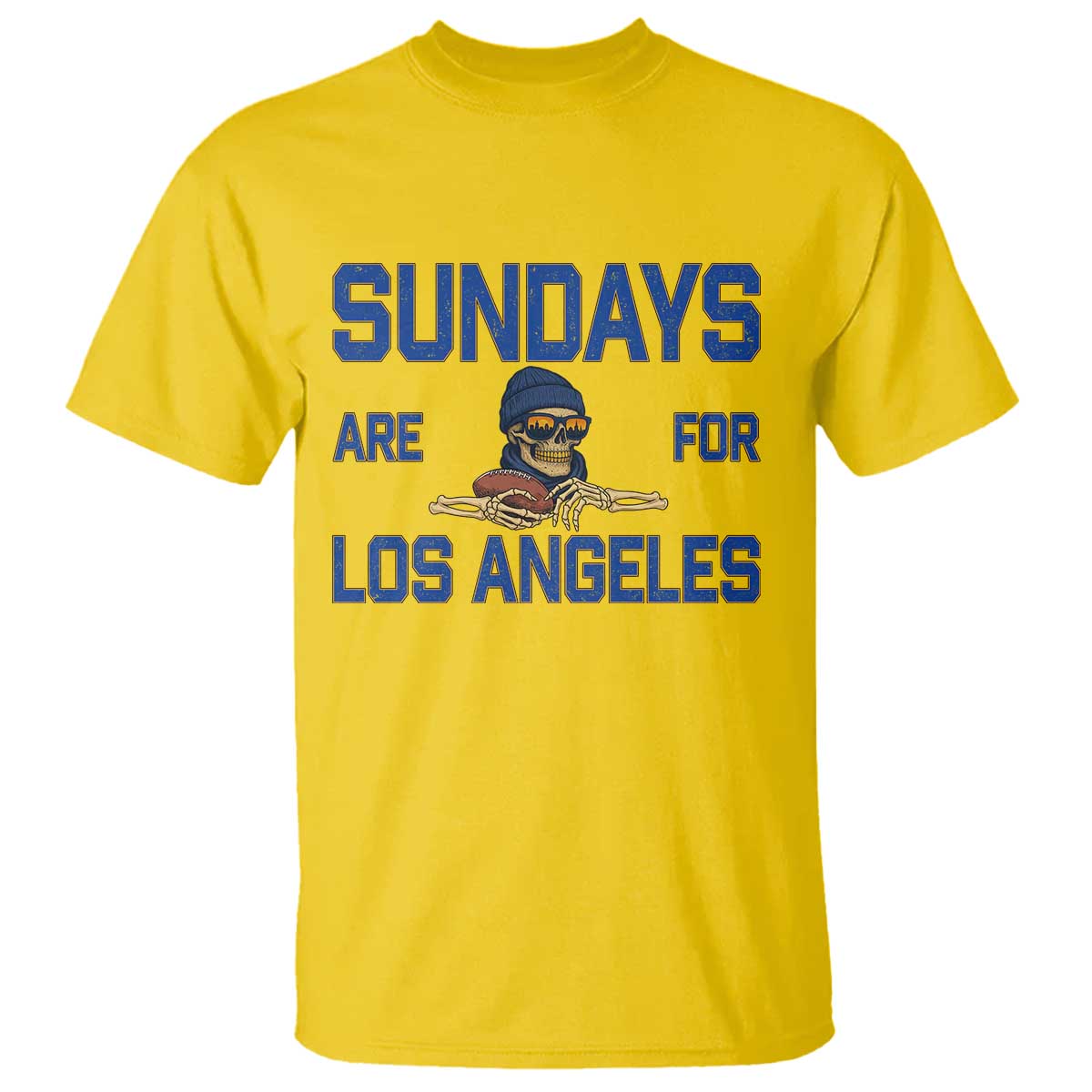 Sundays Are For Los Angeles T Shirt Skeleton Game Day Sports Fan