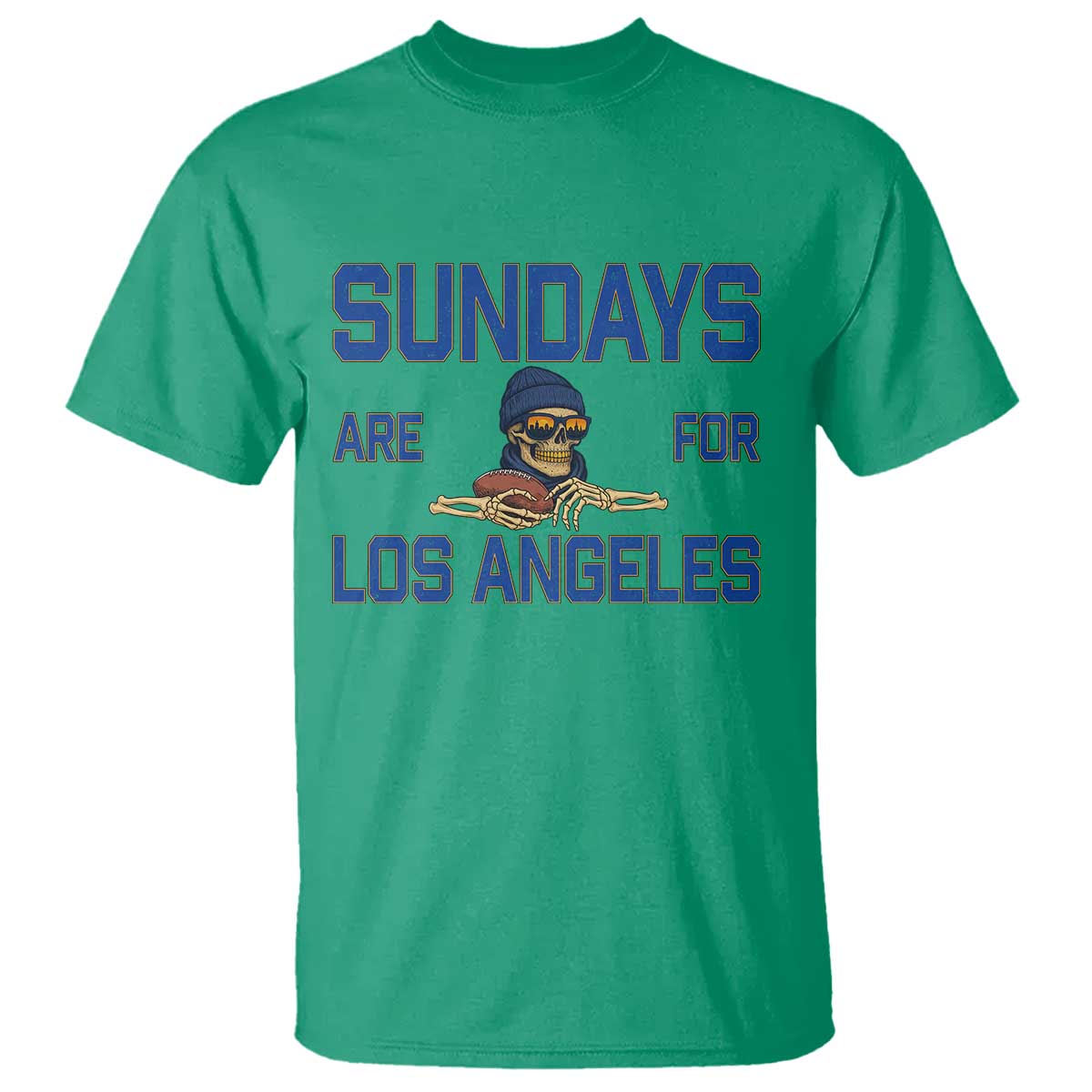Sundays Are For Los Angeles T Shirt Skeleton Game Day Sports Fan