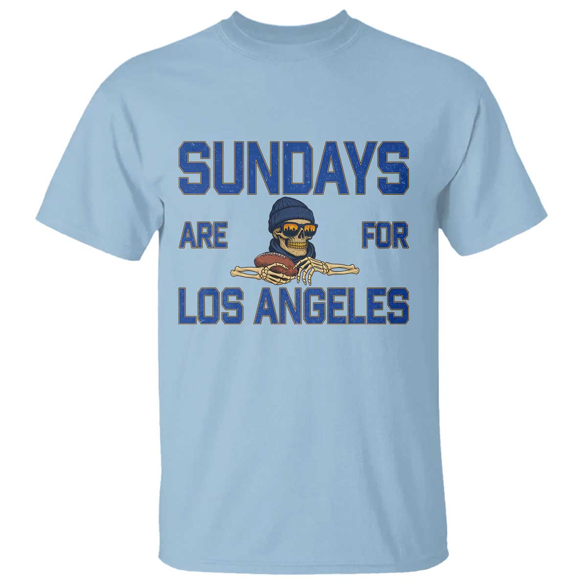 Sundays Are For Los Angeles T Shirt Skeleton Game Day Sports Fan